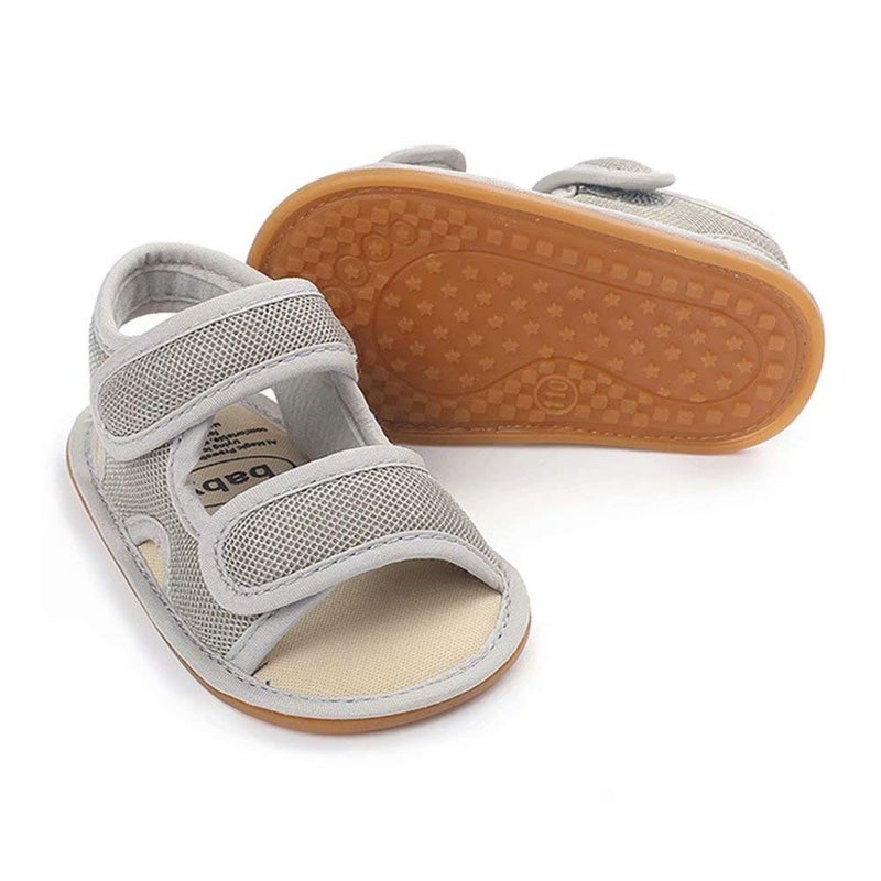 OAISNIT Baby Girls Boys Sandals Premium Breathable Anti-Slip Rubber Sole Infant Summer Outdoor Shoes Soft Toddler First Walkers (6-12 Months Infant, A-Grey) - Image 3